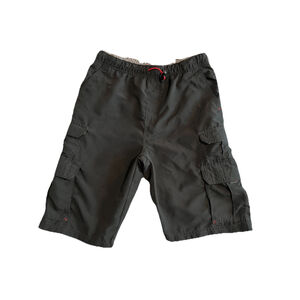 PLUGG Boys Board Shorts Size Large Black Cargo